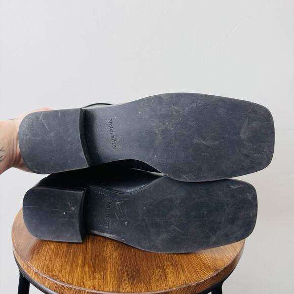 Naturalized Black Leather Calf Boots Women’s Size 8 - Picture 7 of 9